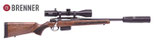 Brenner Komplettset, nicht nur für Jungjäger - Brenner BR20 Holzschaft 308Win mit Montage und Falke 2-12X50 ABS L4 und Brenner SD21 Schalldämpfer *EWB Pflichtig