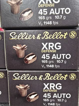 Sellier & Bellot .45 ACP XRG-Defense 10,7g/165grs. - VPE:25 *EWB Pflichtig