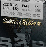 Sellier & Bellot .223 Rem. Vollmantel 4,5g/69grs. *EWB Pflichtig 800 Schuss - ANGEBOTSPREIS NUR SOLANGE VORRAT LANGT