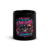 Black Glossy Mug ca. 11oz. "Core Guns Premium Firearms Bunt SKULL"