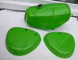 Tankset, Tank und Seitendeckel passend Simson S50, S51 Saftgrün Neu