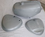 Tankset silbermetallic Enduro, innen zusätzlich versiegelter Tank + Seitendeckel rechts/links passend Simson S50, S51  Neu