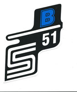 Aufkleber Seitendeckel S51 B blau passend Simson S51 Neu