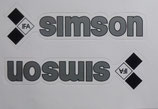 Aufkleber links/rechts Silber passend Simson SR50 SR80 u.a. für  Rahmen u.a. Stellen  Neu
