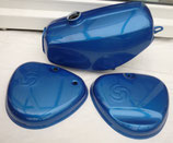 Tankset blau metallic Enduro Tank innen zusätzlich versiegelt passend Simson S50, S51  Neu