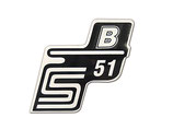 Aufkleber Seitendeckel S51 B weiß passend Simson S51 Neu