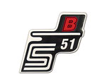 Aufkleber Seitendeckel S51 B rot passend Simson S51 Neu