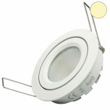 LED Einbaustrahler, weiss, 8W SMD, 140°, rund, warmweiss, dimmbar