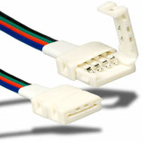 Clip-Verbinder mit Kabel (max. 5A) für 4-pol. IP20 Flexstripes mit Breite 10mm, Pitch-Abstand >12mm