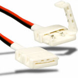 Clip-Verbinder mit Kabel (max. 5A) für 2-pol. IP20 Flexstripes mit Breite 10mm, Pitch-Abstand >12mm