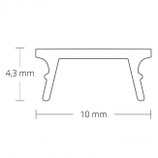 Abdeckung COVER34 schwarz/matt 600cm für Profil SURF8