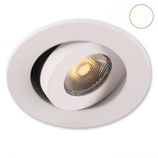 LED Einbauleuchte MiniAMP weiss, 3W, 24V DC, neutralweiss, dimmbar