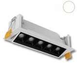 LED Einbauleuchte Raster Line weiss/schwarz, 10W, neutralweiss, schwenkbar