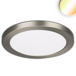 LED Aufbau/Einbauleuchte Slim Flex, 24W, nickel gebürstet, ColorSwitch 3000K|3500K|4000K