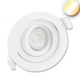 LED Einbaustrahler SUNSET mit variabler Tiefe, weiss, 9W, 45°, 2000-2800K, Dimm-to-warm