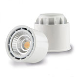 LED GU10 Strahler, silber, 10W, 45°, rund, 2000-2800K, CRI99, SUNSET Dimming