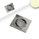 LED Einbauleuchte Slim68 Alu gebürstet, eckig, 9W, warmweiss, dimmbar