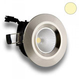 LED Downlight COB, IP54, 8W, Aluminium gebürstet, warmweiss