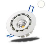 LED Einbaustrahler COB, weiss, 15W, 45°, rund, neutralweiss, dimmbar