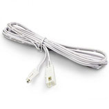 Mini AMP Verlängerungskabel male-female, 200cm, 2-polig, weiss, max. 6A