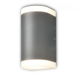 Wandlampe Niva Up&Down IP54, 2xGU10, silbergrau