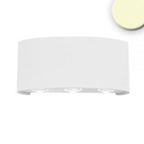 LED Wandleuchte Up&Down IP54, 6*1W CREE, sandweiss, warmweiss