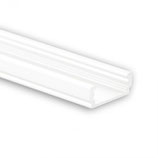 LED Aufbauprofil SURF12 FLAT Aluminium pulverbeschichtet weiss RAL 9010, 200cm