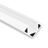 LED Eckprofil CORNER11 Aluminium pulverbeschichtet weiss RAL 9010, 200cm
