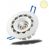 LED Einbaustrahler COB, weiss, 15W, 45°, rund, warmweiss, dimmbar