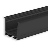 LED Einbauprofil DIVE24 Aluminium schwarz RAL9005, 200cm