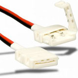 Clip-Verbinder mit Kabel (max. 5A) für 2-pol. IP20 Flexstripes mit Breite 12mm, Pitch-Abstand >12mm
