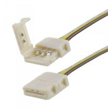 Clip-Kabelanschluss (max. 5A) für 3-pol. IP20 Flexstripes mit Breite 10mm, Pitch-Abstand >12mm