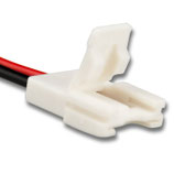 Clip-Kabelanschluss (max. 5A) für 2-pol. IP20 Flexstripes mit Breite 10mm, Pitch-Abstand >8mm