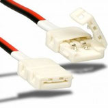 Clip-Verbinder mit Kabel (max. 5A) für 2-pol. IP20 Flexstripes mit Breite 8mm, Pitch-Abstand >12mm