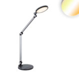 Tischleuchte Metall 10W silberfarben, ColorSwitch 3000|4000|6500K, Touchdimmer
