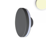 LED Wandleuchte rund 12W, IP54, sandschwarz, warmweiss