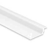 LED Einbauprofil DIVE12 FLAT Aluminium pulverbeschichtet weiss RAL 9010, 200cm