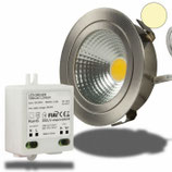 LED Möbel-Einbaustrahler COB mit Reflektor, 3W, nickel geb., warmweiss
