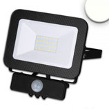 LED Fluter mit PIR-Bewegungssensor 30W, neutralweiss, schwarz, IP65