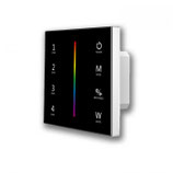 Sys-Pro RGB+W 4 Zonen Einbau-Touch-Fernbedienung + DMX Output, schwarz, 230V