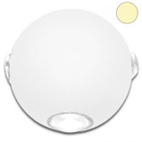 LED Wandleuchte Up&Down IP54, 4*1W CREE, sandweiss, warmweiss