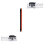 Clip-Verbinder mit Kabel (max. 5A) für 2-pol. IP20 Flexstripes mit Breite 10mm, Pitch-Abstand >7mm