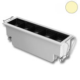 LED Einbauleuchte Raster Line weiss/schwarz, dimmbar, 10W, warmweiss