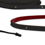 LED UV-C MiniAMP Flexband 270nm, 12V DC, 12W, IP54, 116cm, schwarz, einseitig Kabel mit maleStecker