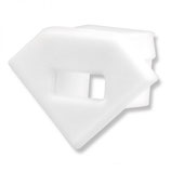 Endkappe EC42W weiss für CORNER11 mit Kabeldurchführung, 1 STK