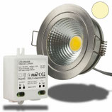 LED Einbaustrahler COB mit Reflektor, 5W, nickel geb., warmweiss