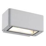LED Wandleuchte Up&Down, IP54, 4x3W CREE, silber, warmweiss