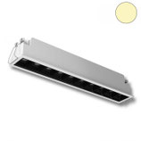 LED Einbauleuchte Raster Line weiss/schwarz , dimmbar, 20W, warmweiss