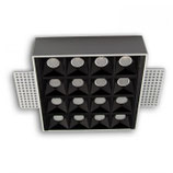 LED Einbauleuchte Raster flächenbündig schwarz 15W, neutralweiss, 1-10V dimmbar