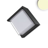 LED Wandleuchte eckig 6W, IP54, sandschwarz, warmweiss